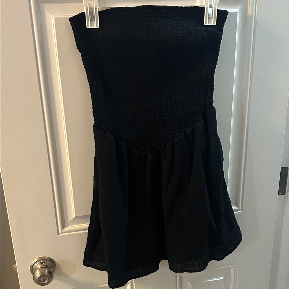 Universal Thread Black Textured strapless mini dr… - image 1